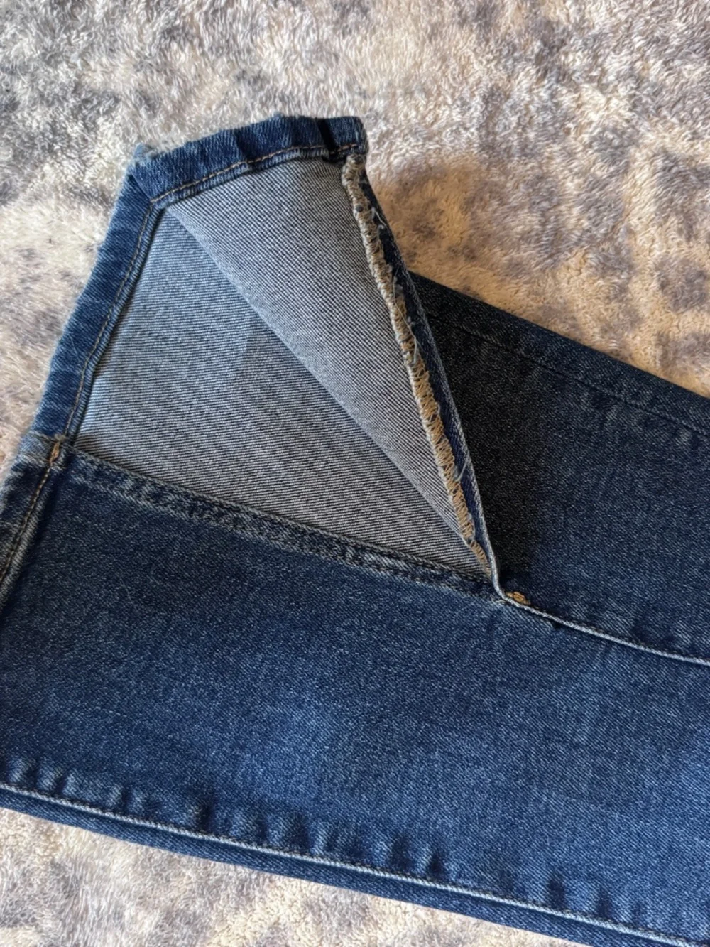 Lovervet Dark Blue Flare Jeans — Women's High-Rise Wide Leg - Picture 3 of 3